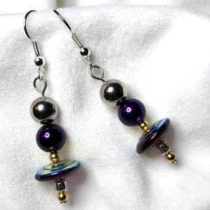 Handmade Earrings with Vintage and Modern Elements (E121-2H) New Without Tags